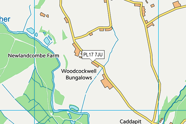 PL17 7JU map - OS VectorMap District (Ordnance Survey)