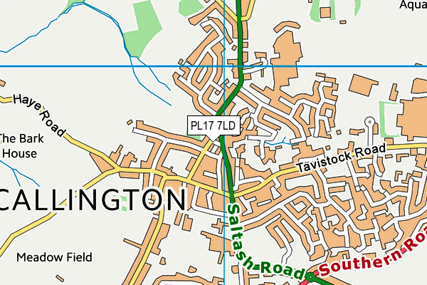 PL17 7LD map - OS VectorMap District (Ordnance Survey)