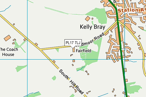 PL17 7LJ map - OS VectorMap District (Ordnance Survey)