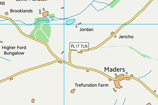 PL17 7LN map - OS VectorMap District (Ordnance Survey)