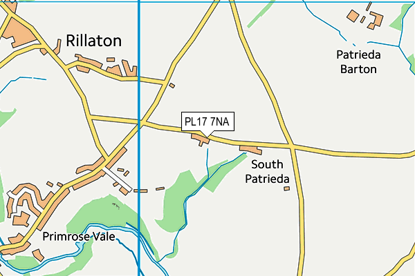PL17 7NA map - OS VectorMap District (Ordnance Survey)