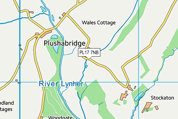 PL17 7NB map - OS VectorMap District (Ordnance Survey)