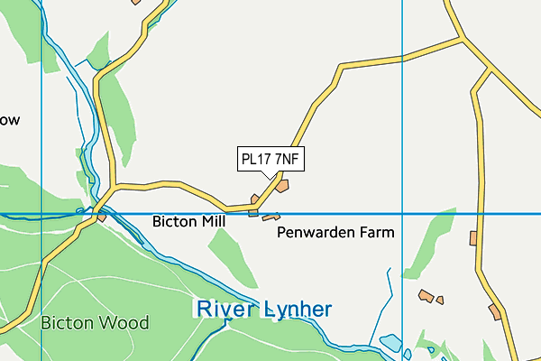 PL17 7NF map - OS VectorMap District (Ordnance Survey)