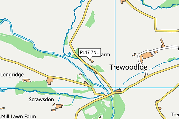 PL17 7NL map - OS VectorMap District (Ordnance Survey)