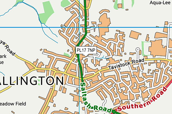 PL17 7NP map - OS VectorMap District (Ordnance Survey)