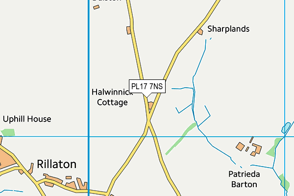 PL17 7NS map - OS VectorMap District (Ordnance Survey)