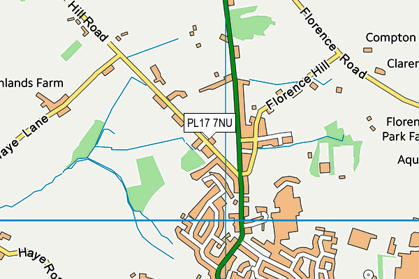 PL17 7NU map - OS VectorMap District (Ordnance Survey)