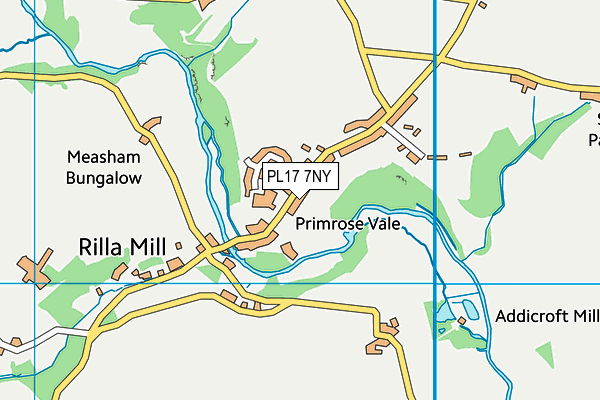 PL17 7NY map - OS VectorMap District (Ordnance Survey)