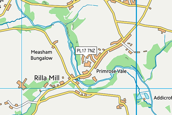 PL17 7NZ map - OS VectorMap District (Ordnance Survey)