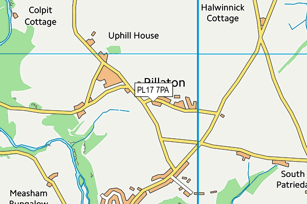 PL17 7PA map - OS VectorMap District (Ordnance Survey)