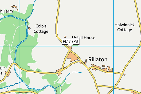 PL17 7PB map - OS VectorMap District (Ordnance Survey)