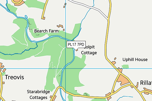 PL17 7PD map - OS VectorMap District (Ordnance Survey)