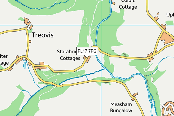 PL17 7PG map - OS VectorMap District (Ordnance Survey)