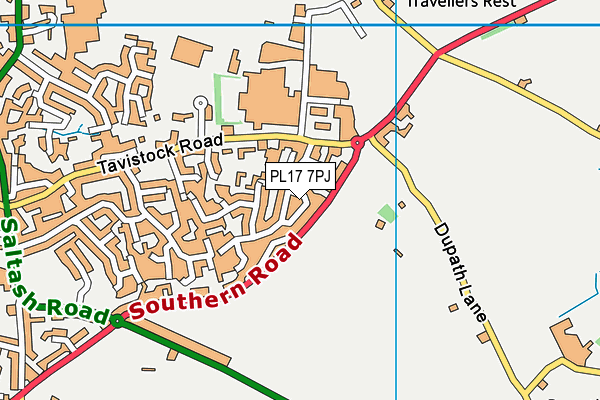 PL17 7PJ map - OS VectorMap District (Ordnance Survey)