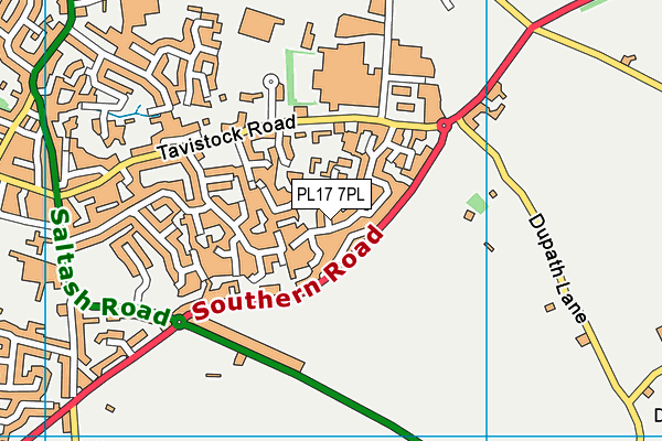 PL17 7PL map - OS VectorMap District (Ordnance Survey)