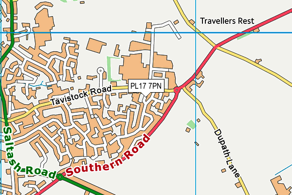 PL17 7PN map - OS VectorMap District (Ordnance Survey)