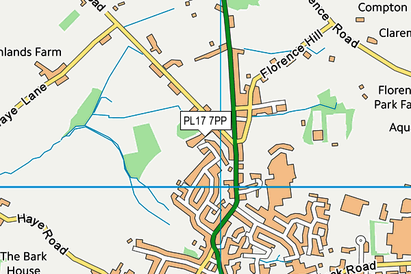 PL17 7PP map - OS VectorMap District (Ordnance Survey)