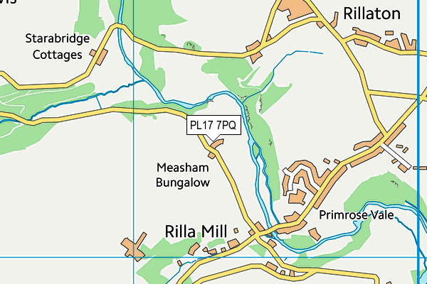 PL17 7PQ map - OS VectorMap District (Ordnance Survey)