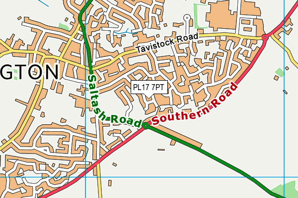 PL17 7PT map - OS VectorMap District (Ordnance Survey)