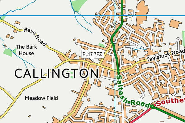 PL17 7PZ map - OS VectorMap District (Ordnance Survey)