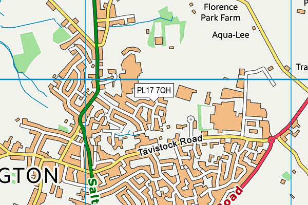 PL17 7QH map - OS VectorMap District (Ordnance Survey)