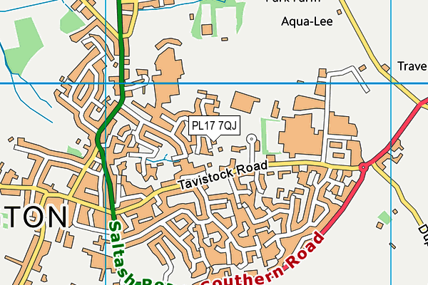 PL17 7QJ map - OS VectorMap District (Ordnance Survey)