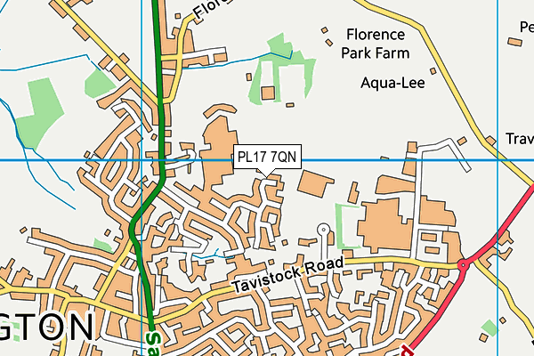PL17 7QN map - OS VectorMap District (Ordnance Survey)