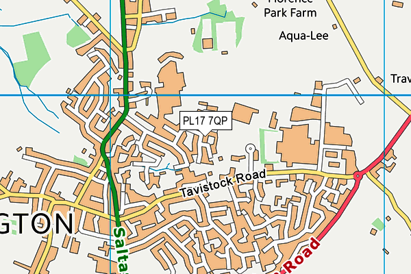 PL17 7QP map - OS VectorMap District (Ordnance Survey)