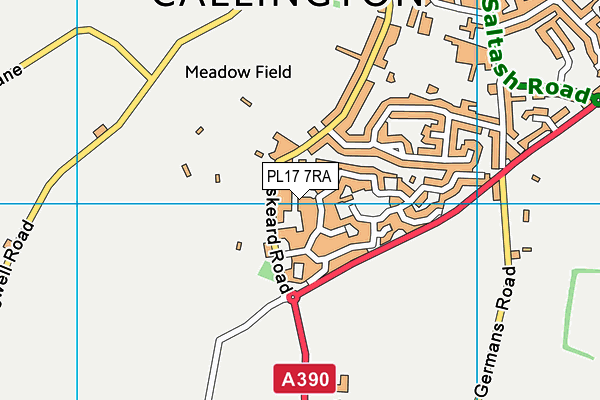 PL17 7RA map - OS VectorMap District (Ordnance Survey)