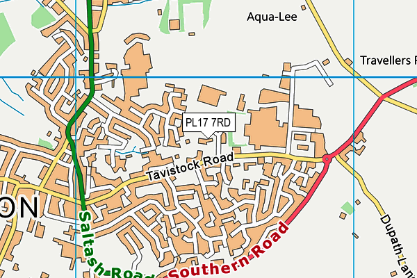 PL17 7RD map - OS VectorMap District (Ordnance Survey)