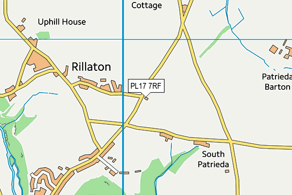 PL17 7RF map - OS VectorMap District (Ordnance Survey)