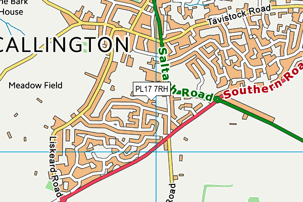 PL17 7RH map - OS VectorMap District (Ordnance Survey)