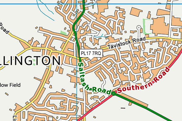 PL17 7RQ map - OS VectorMap District (Ordnance Survey)