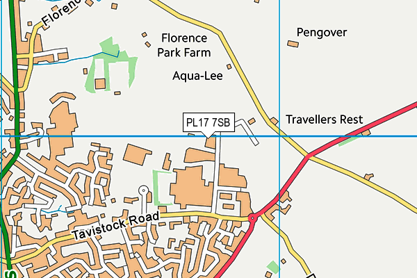 PL17 7SB map - OS VectorMap District (Ordnance Survey)