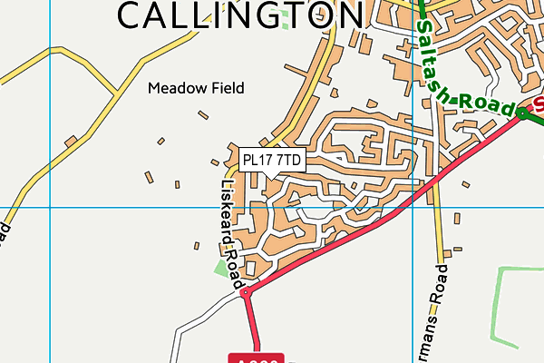 PL17 7TD map - OS VectorMap District (Ordnance Survey)