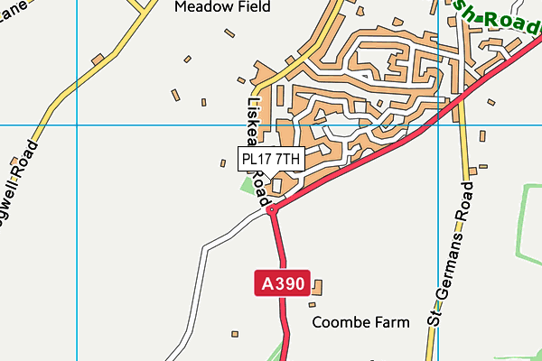 PL17 7TH map - OS VectorMap District (Ordnance Survey)