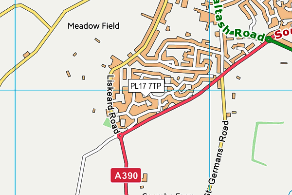 PL17 7TP map - OS VectorMap District (Ordnance Survey)