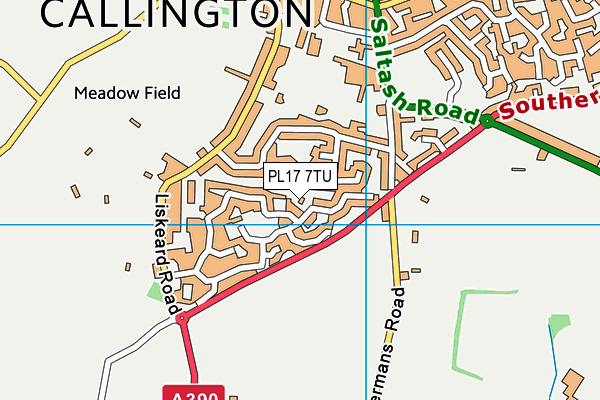 PL17 7TU map - OS VectorMap District (Ordnance Survey)