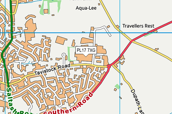 PL17 7XG map - OS VectorMap District (Ordnance Survey)