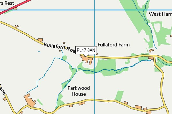 PL17 8AN map - OS VectorMap District (Ordnance Survey)