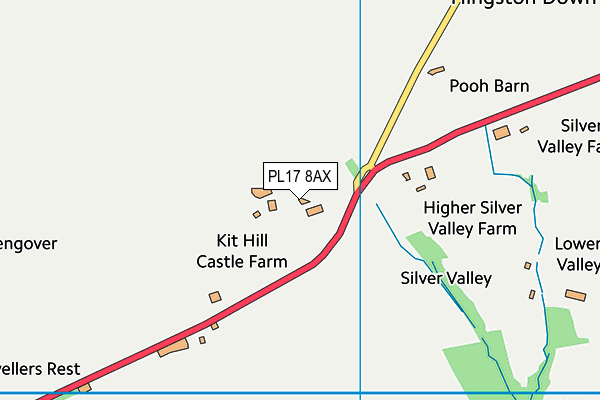 PL17 8AX map - OS VectorMap District (Ordnance Survey)