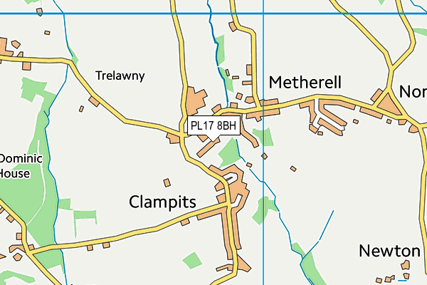 PL17 8BH map - OS VectorMap District (Ordnance Survey)