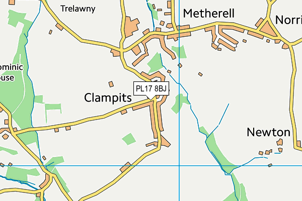 PL17 8BJ map - OS VectorMap District (Ordnance Survey)