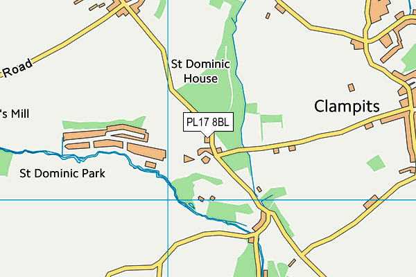 PL17 8BL map - OS VectorMap District (Ordnance Survey)