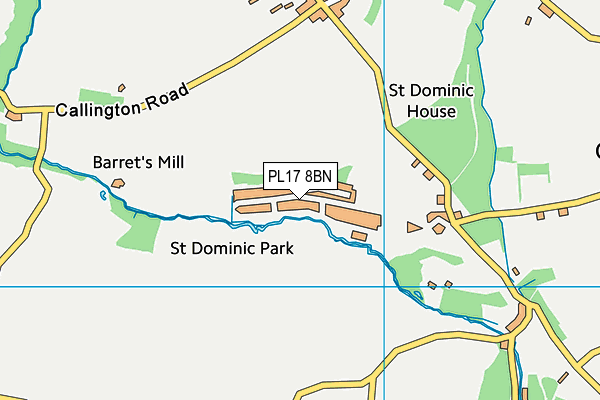 PL17 8BN map - OS VectorMap District (Ordnance Survey)