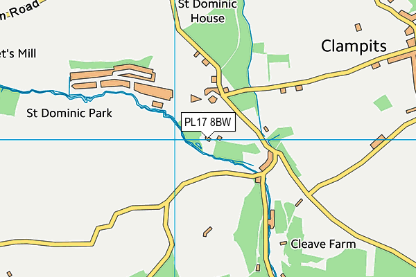 PL17 8BW map - OS VectorMap District (Ordnance Survey)