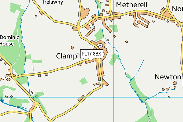 PL17 8BX map - OS VectorMap District (Ordnance Survey)