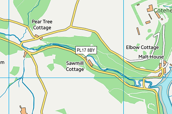 PL17 8BY map - OS VectorMap District (Ordnance Survey)