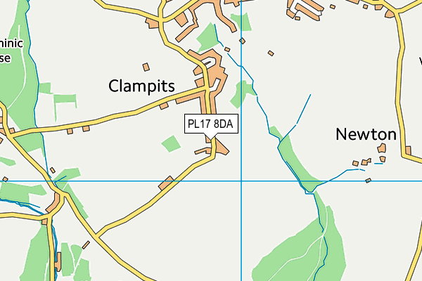 PL17 8DA map - OS VectorMap District (Ordnance Survey)