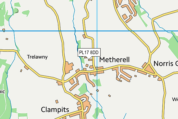 PL17 8DD map - OS VectorMap District (Ordnance Survey)